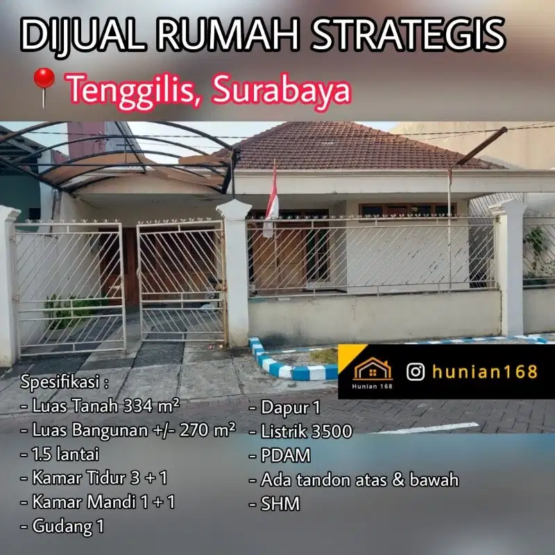Rumah Kost Aktif Tenggilis Mejoyo Utara Timur Tengah Selatan Surabaya