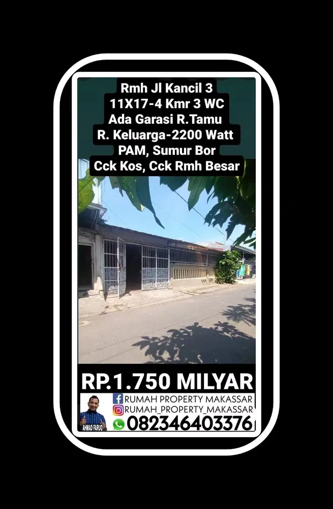 Rmh Jl Kancil 3 11X17 4 Kamar Tidur  3 Kamar Mandi  Ada Garasi