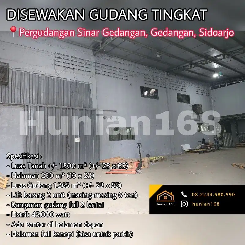 SEWA Gudang Sinar Gedangan Buduran lingkar Timur Sedati Betro Sidoarjo