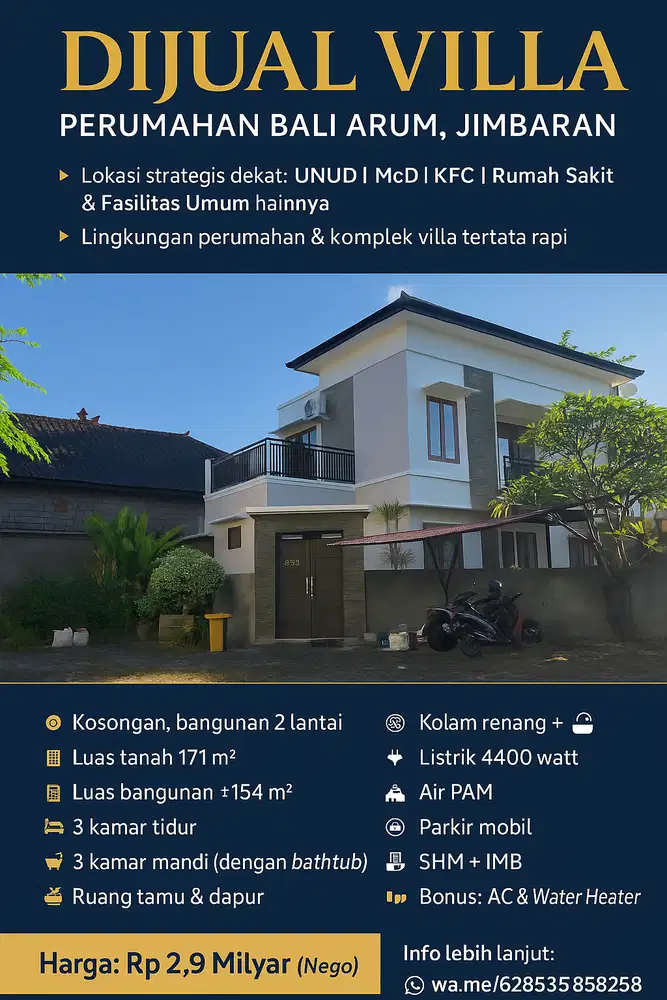 VILLA DI BALI ARUM JIMBARAN BALI