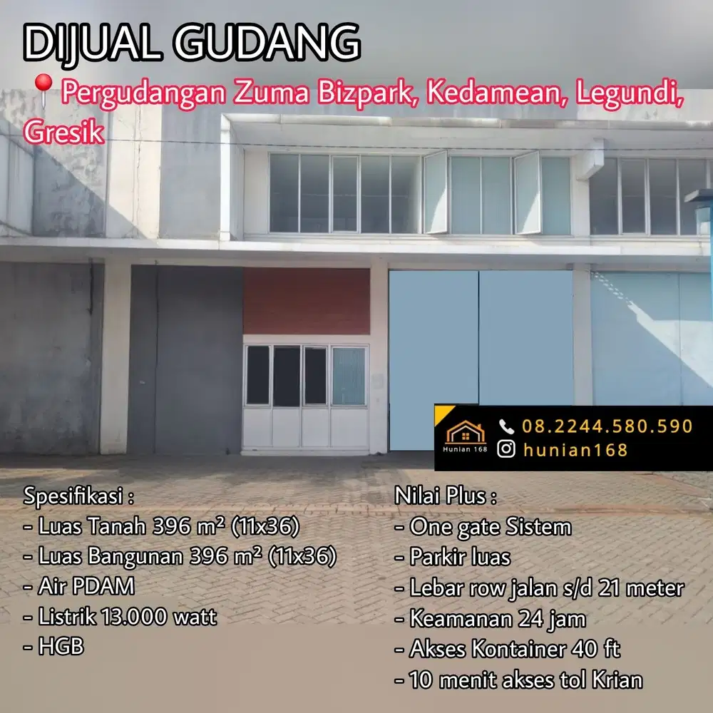 Gudang Legundi Business Park Sumo Estate Zuma Bizpark Kedamean Gresik