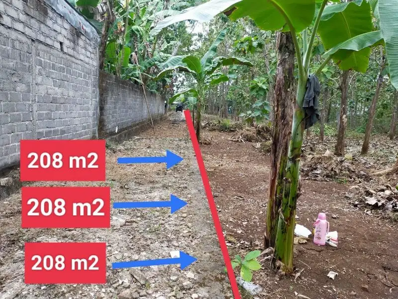 Jual Tanah di Kota Wonosari Gunungkidul Murah ada 5 Bidang