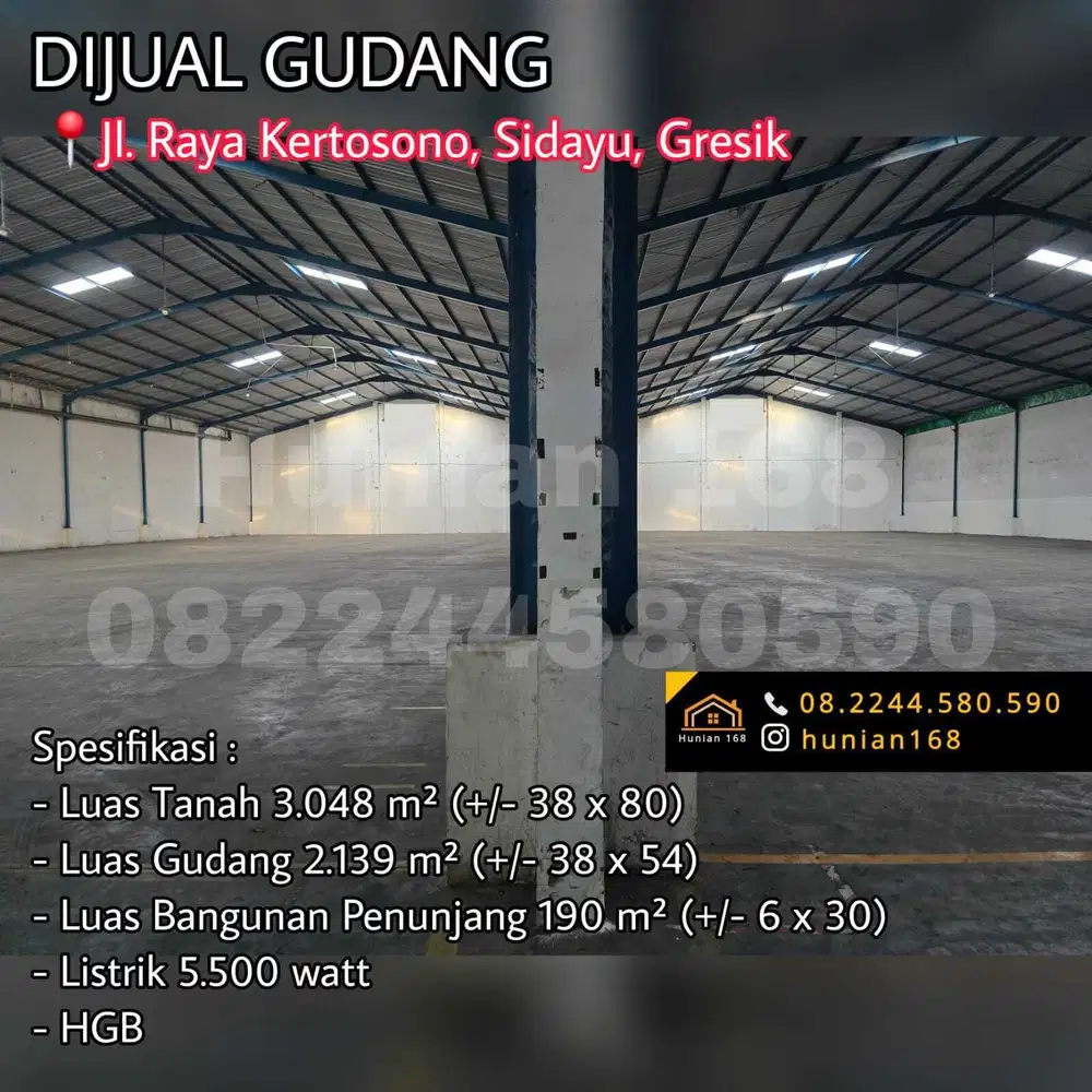 GUDANG PABRIK Raya Kertosono Propinsi Mantup Sedayu Gresik Lamongan