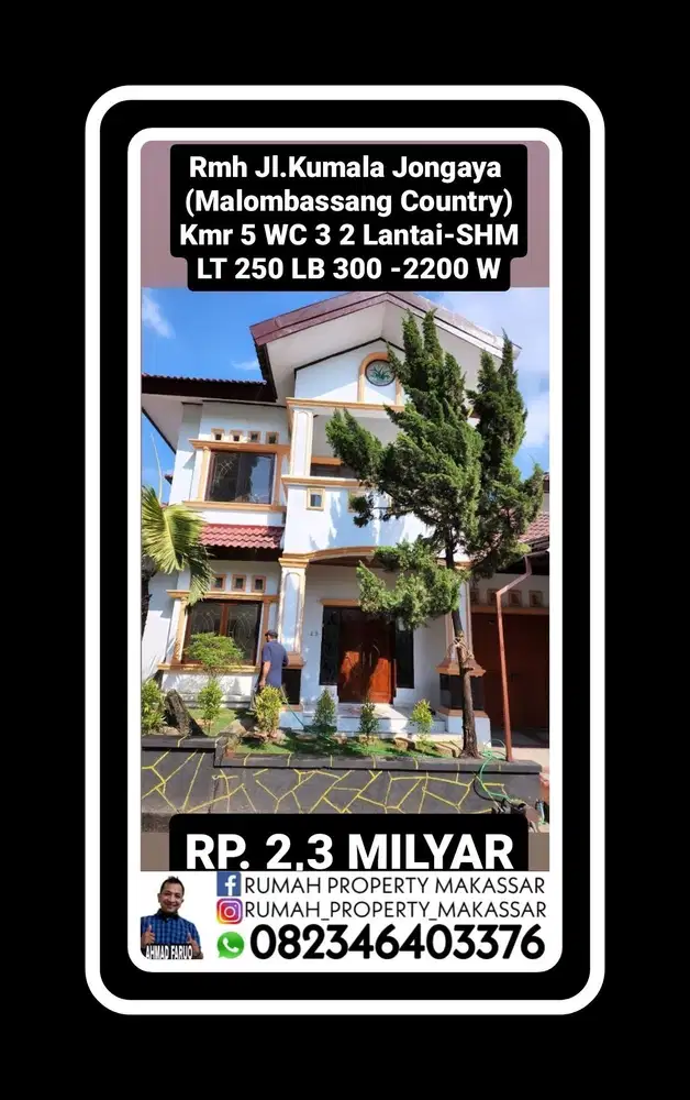 Rmh Jl.Kumala Jongaya  (Malombassang Country) Kmr 5 WC 3 SHM