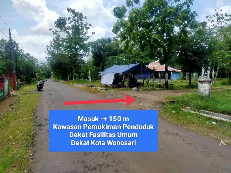 Tanah murah strategis dekat kota wonosari di bejiharjo gunungkidul