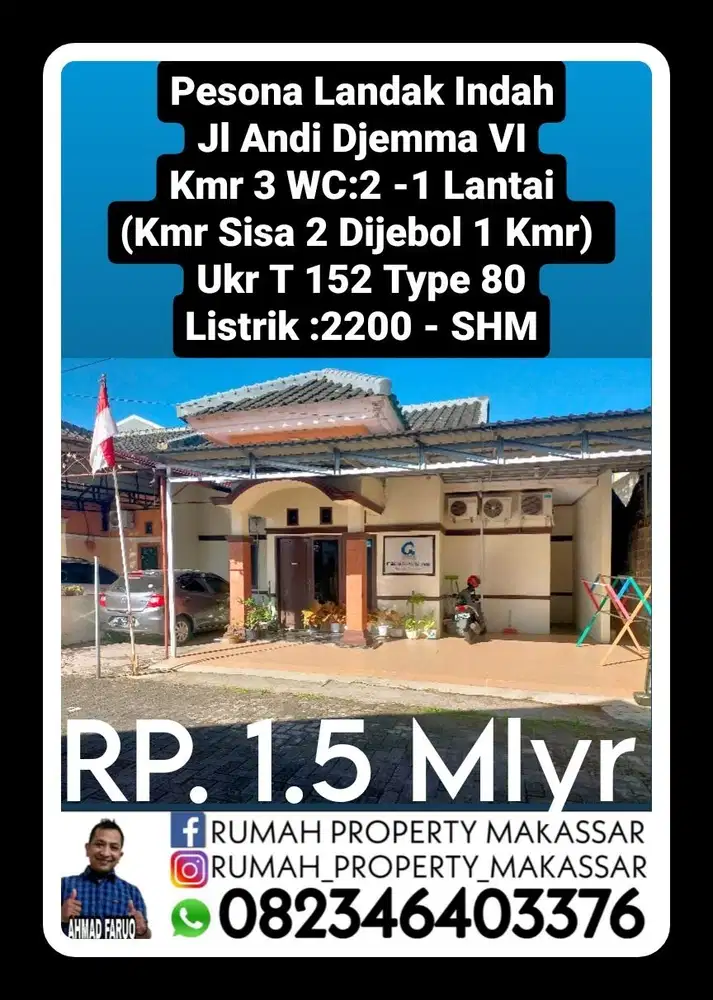 Pesona Landak Indah Jl Andi Djemma VI Jumlah kamar: 3 (Kamar Sisa 2