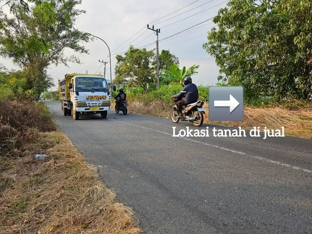 Termurah 400 rb/m tanah nol jalan raya balong panggang gresik
