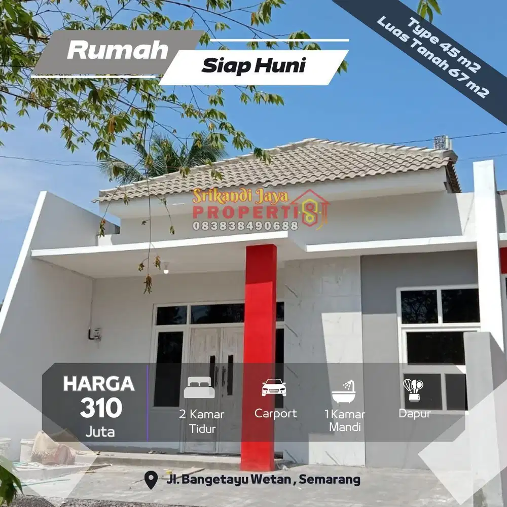 Hunian Cantik Siap Huni Harga Menarik Bangetayu Wetan