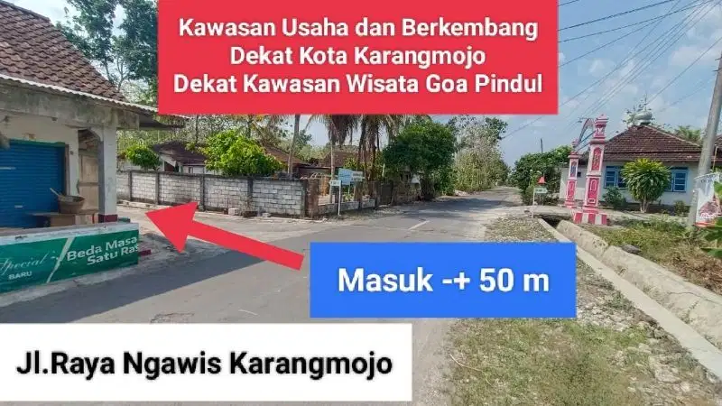 Jual tanah murah dekat kota di ngawis karangmojo Gunung kidul