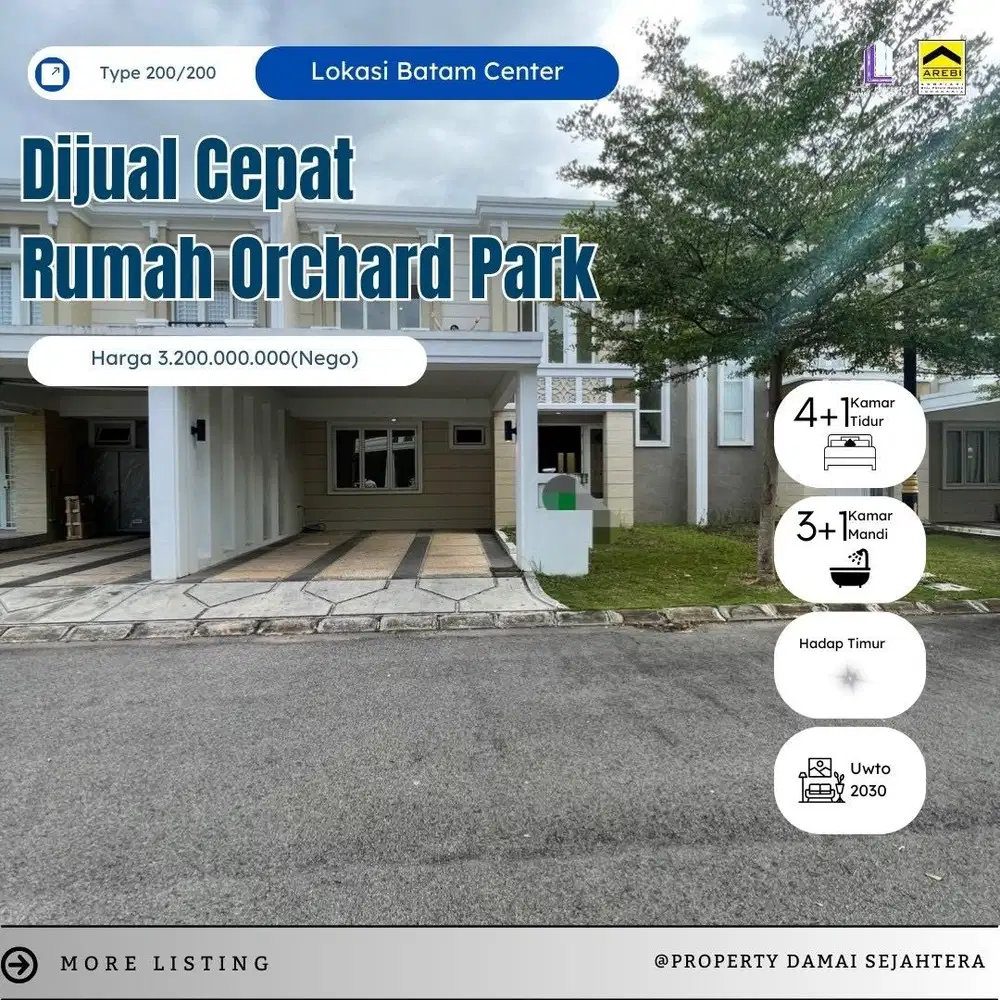 Dijual Rumah Orchard Park Cluster Persea