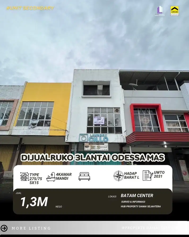 Dijual Ruko Odessa Botania Batam Center