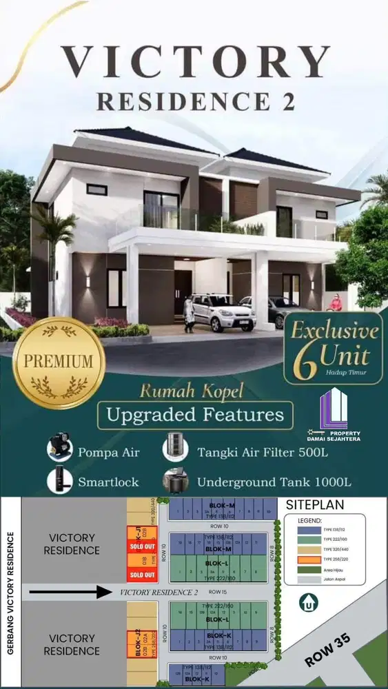 Dijual Rumah Couple Tahap Bangun Victory Residence