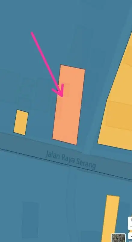 DI JUAL TANAH PINGGIR JALAN  RAYA SERANG CIKUPA TANGERANG