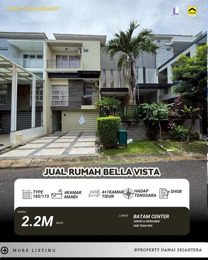 Dijual Rumah Bella Vista Batam Center