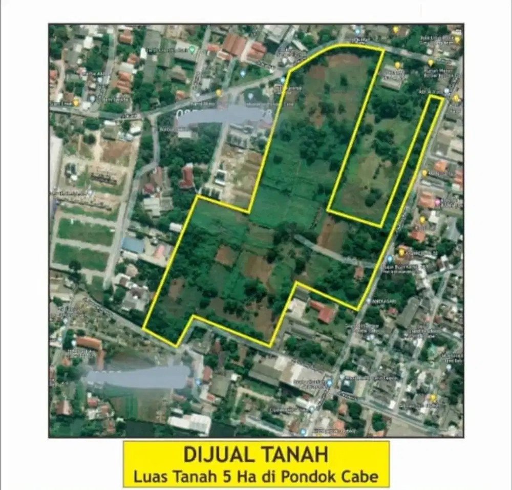 DI JUAL MURAH TANAH KOSONG 5 HEKTAR PONDOK CABE UDIK TANGSEL