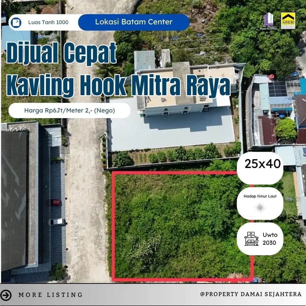 Dijual Kavling Mitra Raya Batam Center