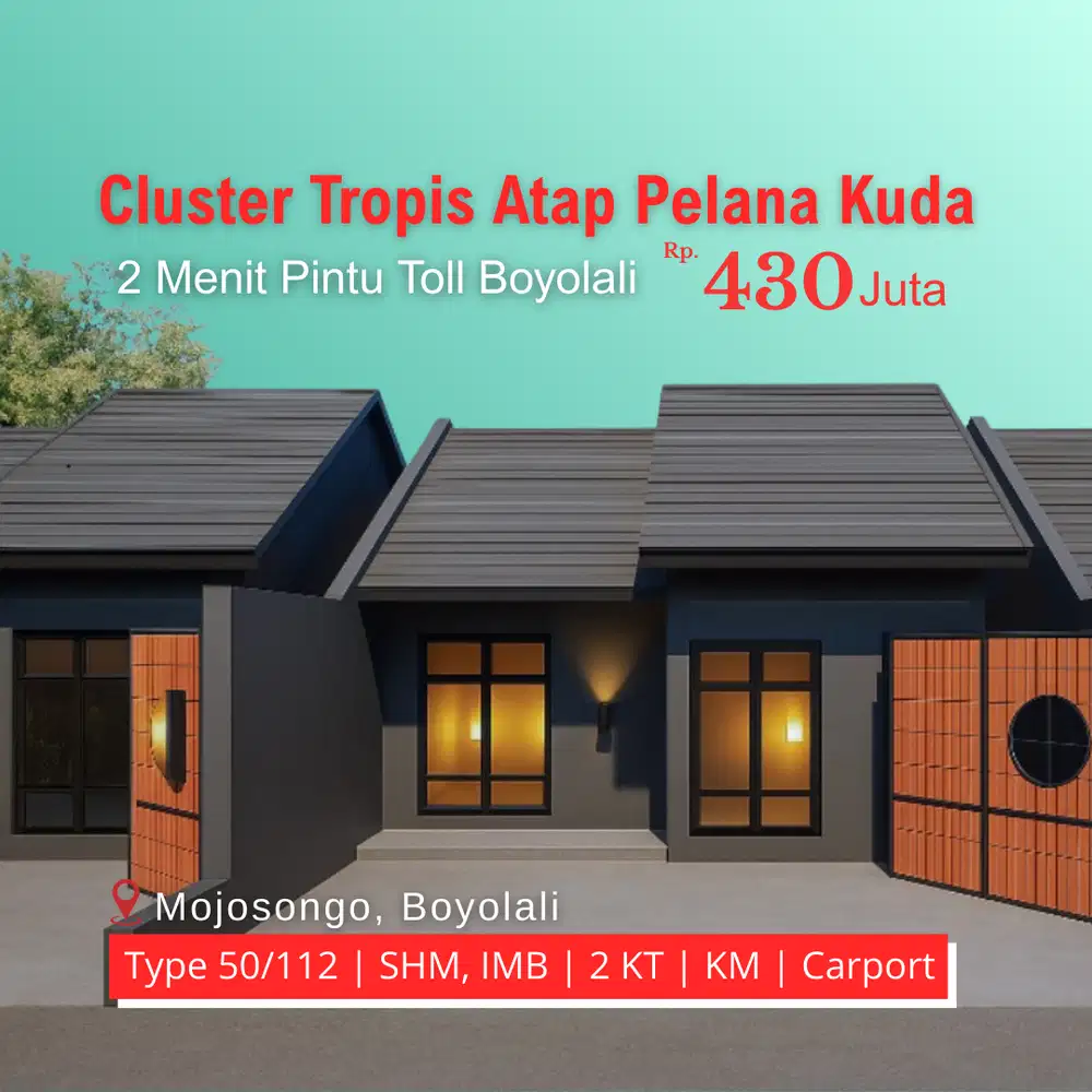 Jual Rumah Mojosongo Murah: Selatang Pintu Toll Boyolali, DP Mudah