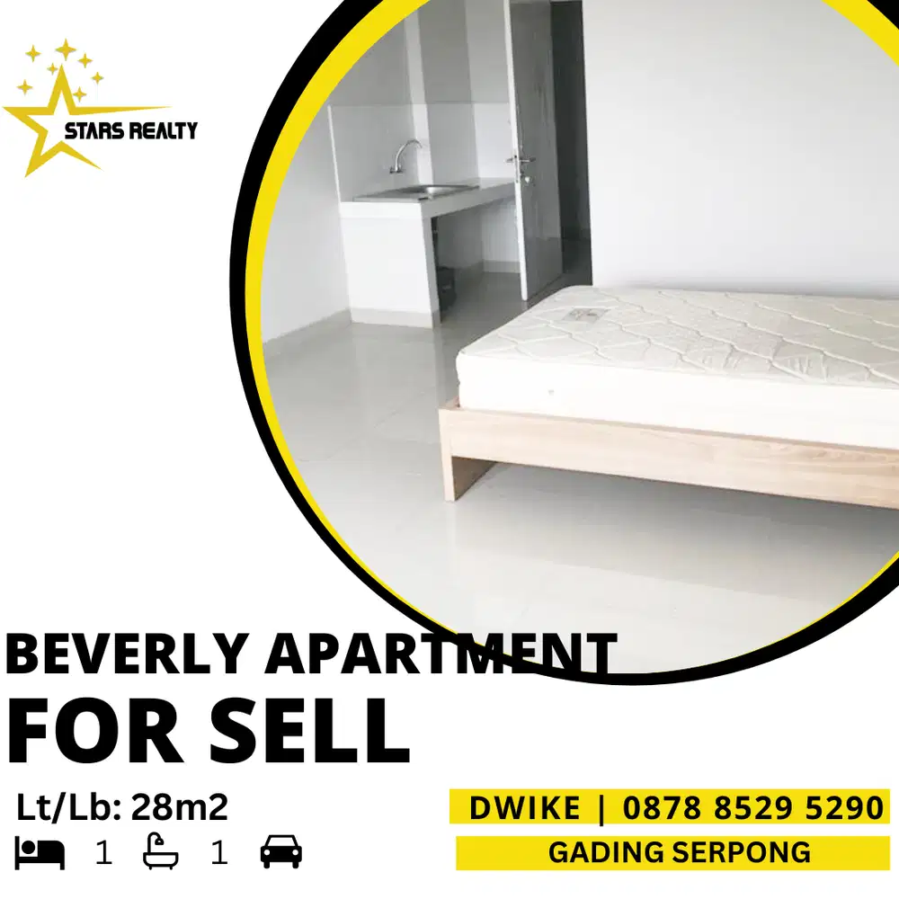 DIJUAL APARTEMEN Beverly BSD terMURAH di Pusat Kota Gading Serpong
