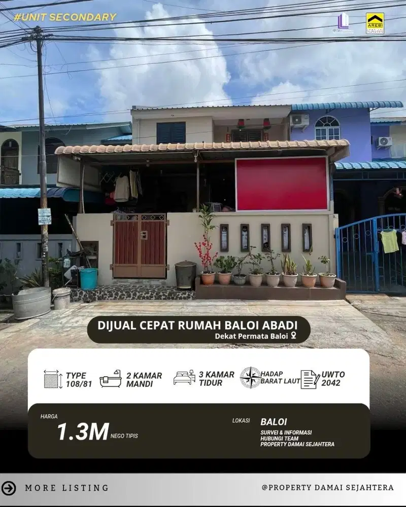 Dijual Rumah Baloi Abadi