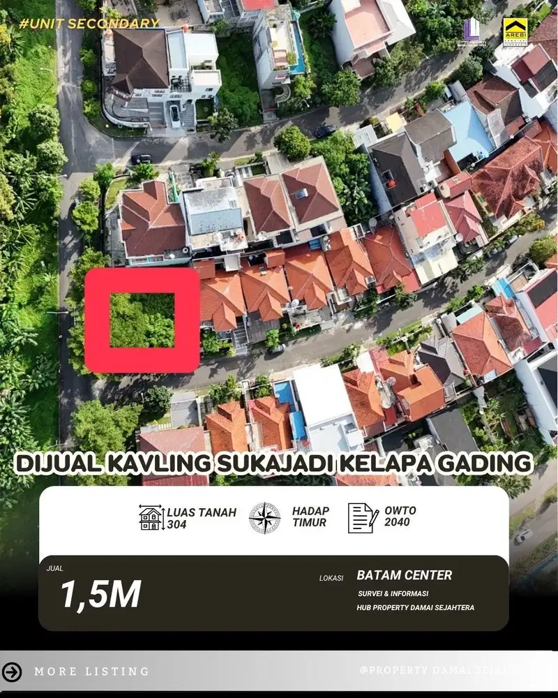 Dijual Kavling Rumah Bukit Indah Sukajadi