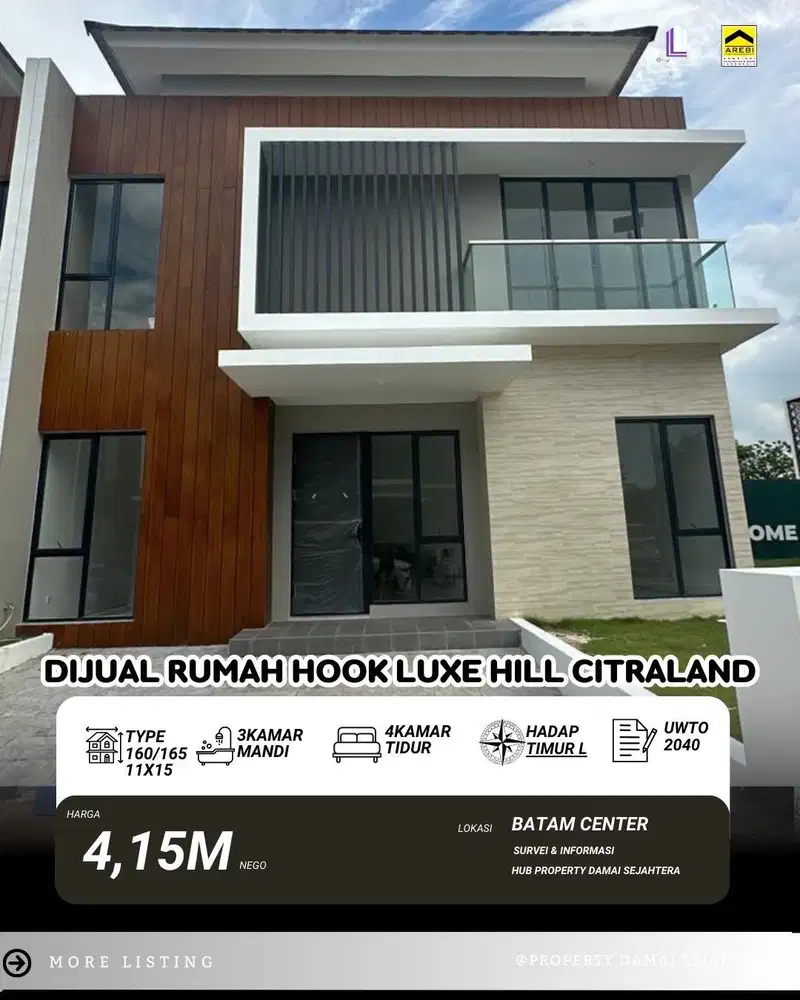 Dijual Rumah Full Premium Renov Luxe Hill Citraland Batam Center