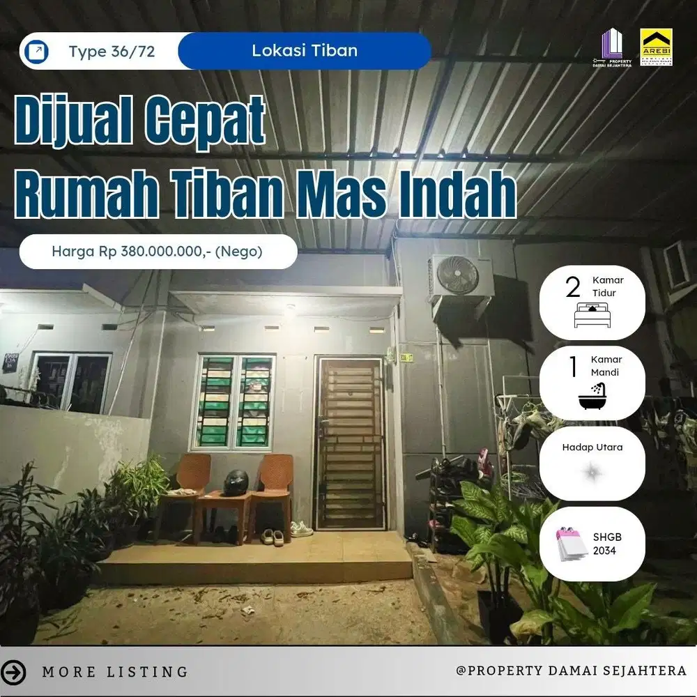 Dijual rumah Tiban Mas Indah