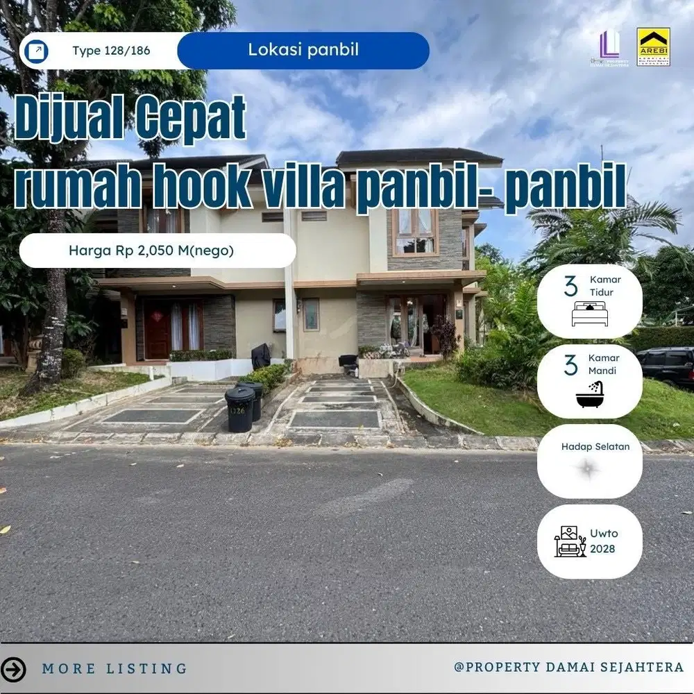 Dijual rumah Villa panbil Residence