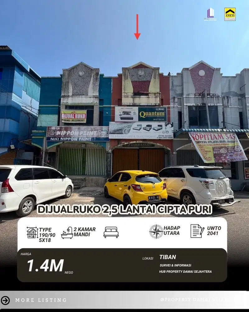 Dijual Ruko Cipta Puri Tiban