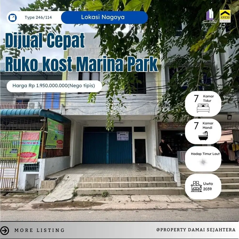 Dijual Ruko Perumahan Marina Park Nagoya