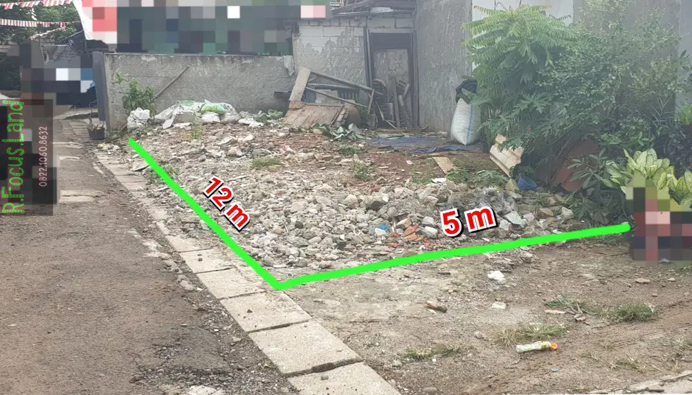 Tanah Pinggir Jalan Hook 60m di PONDOK KACANG pondok aren