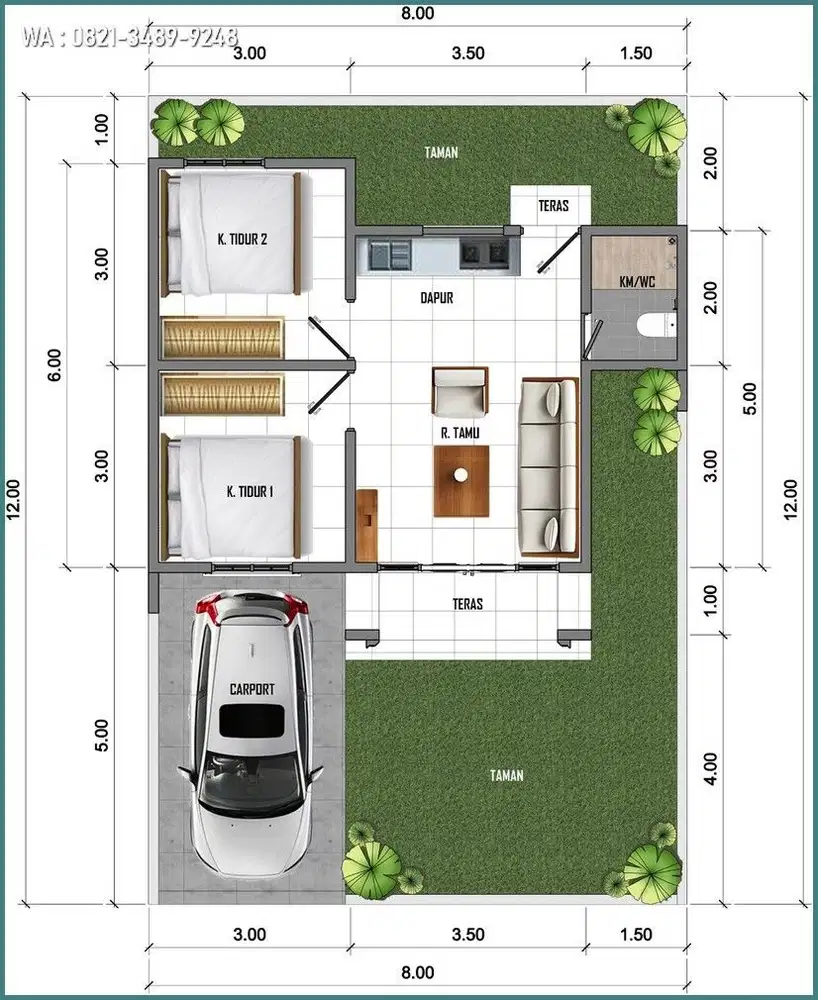 300 Jutaan Dekat UAD 6 Kulonprogo Jogja, Rumah Siap Bangun