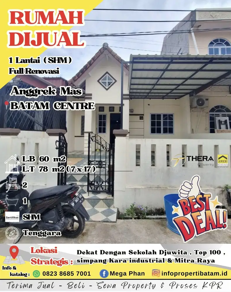 Dijual Murah Rumah shm full renovasi di Anggrek Mas