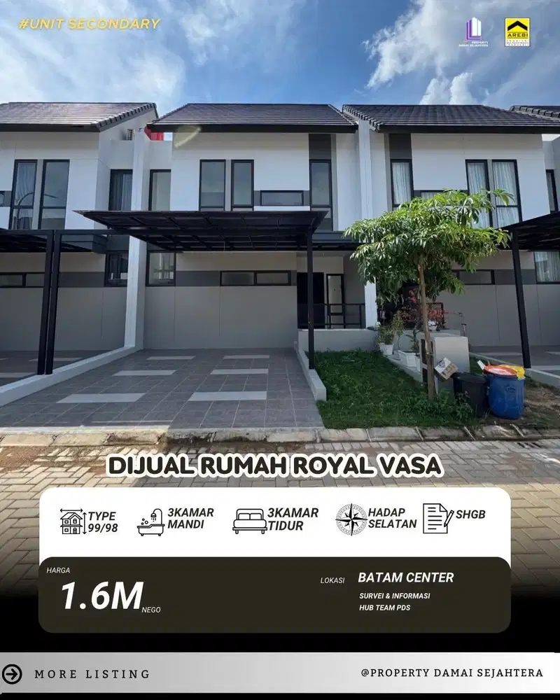Dijual Rumah Royal Vasa Batam Center