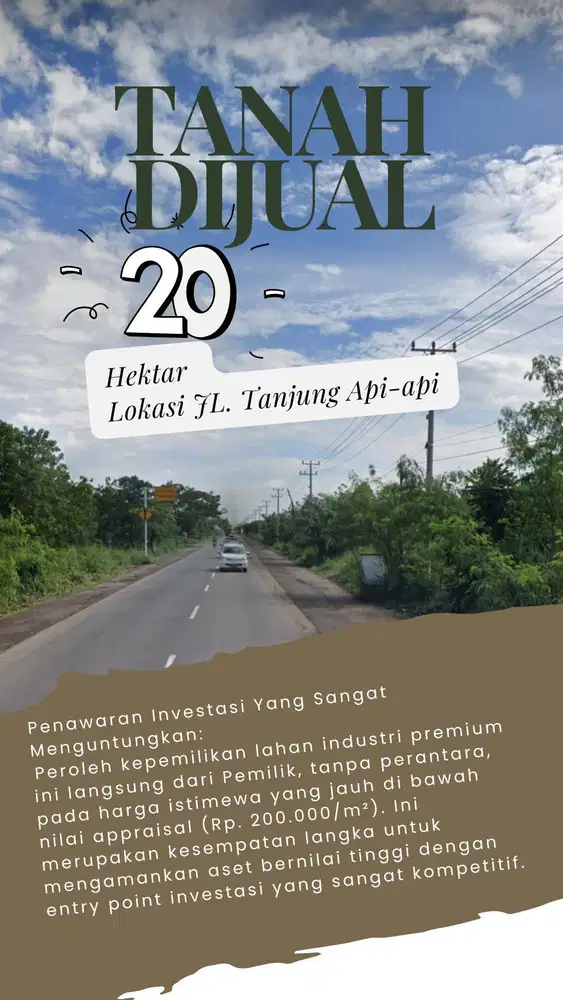 Jual tanah industri murah