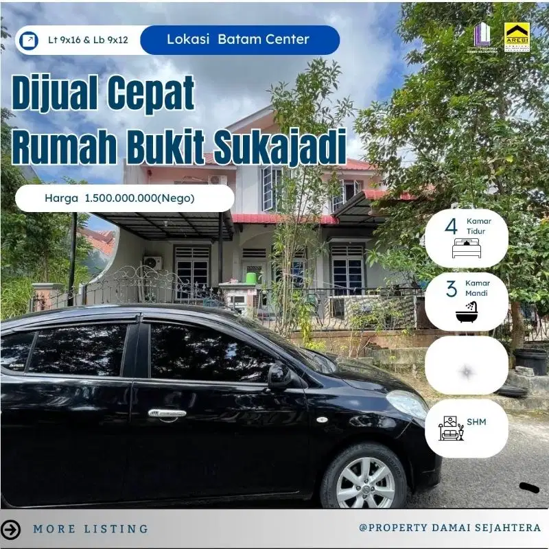 Dijual CepatRumah 2 Lantai Sukajadi