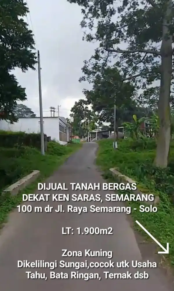 TANAH KAB. SEMARANG BUAT GUDANG, PABRIK BATA RINGAN, TAHU ATAU TERNAK