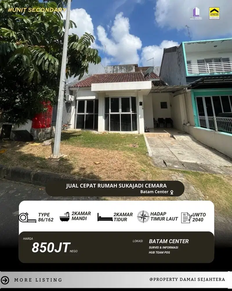 Dijual rumah Sukajadi Batam