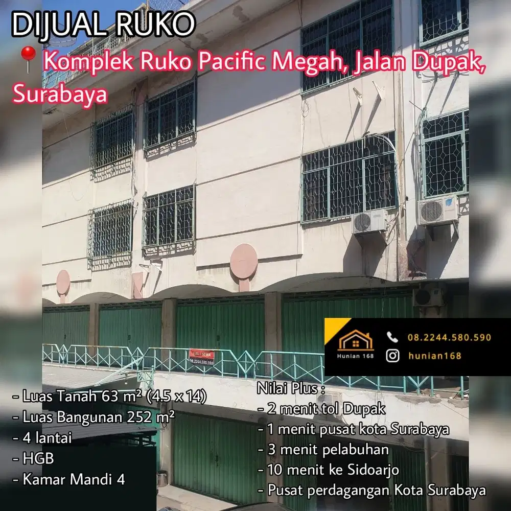 RUKO Dupak Pacific Pasifik Megah Mutiara Grosir Jaya Pasar Turi PGS