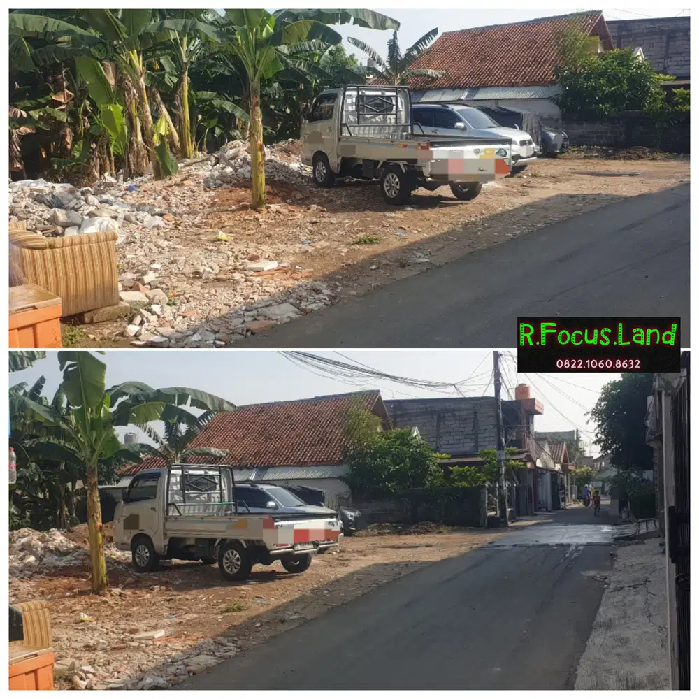 Tanah Kosong 500m Pinggir Jalan di Pondok Aren