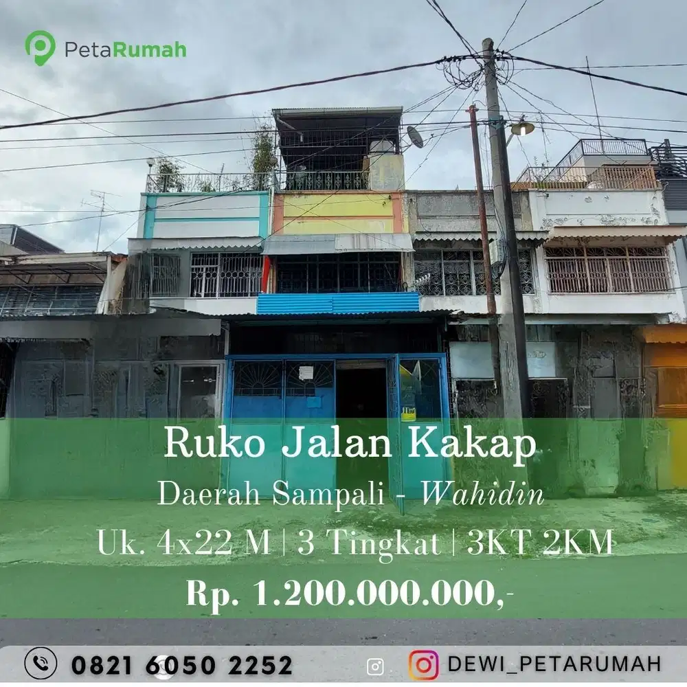 dijual cepat ruko kakap wahidin