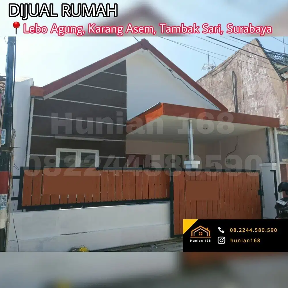 RUMAH Tambak Sari Lebo Agung Karang Asem Empat Surabaya Timur Tengah
