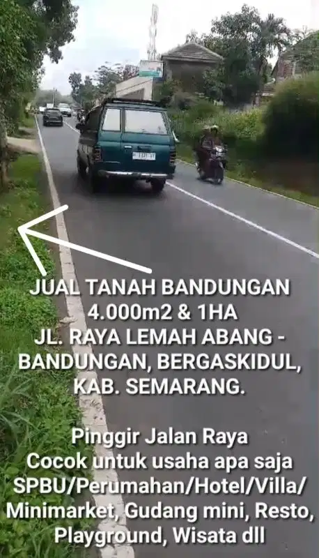 DIJUAL TANAH JALAN RAYA BANDUNGAN, KAB. SEMARANG