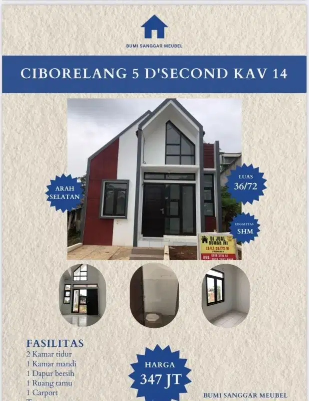 Hunian Cantik dan Strategis 5menit aja ke borma Cinunuk