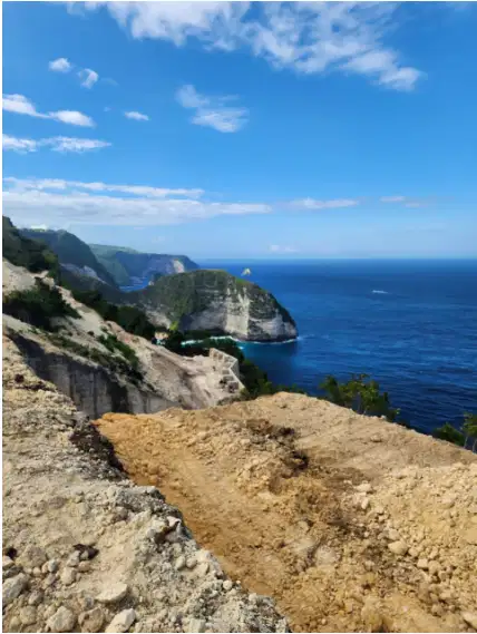 Land Near Sea Cliff Of Nusa Penida Beach
