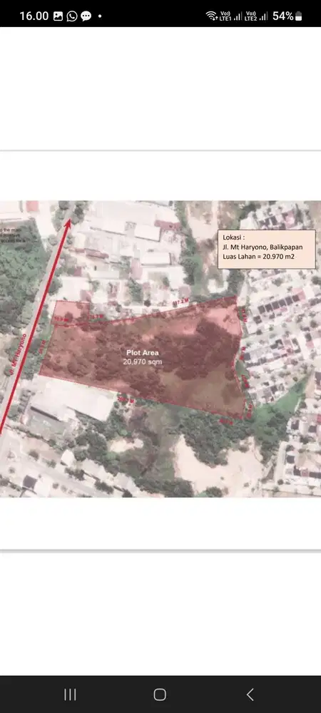 DIJUAL Tanah 0 jalan Raya Mt Haryono Balikpapa