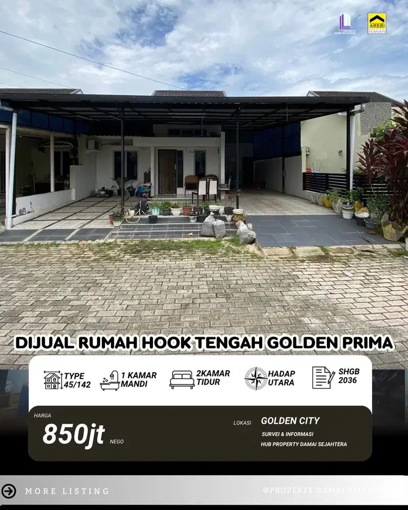 Dijual Rumah Hook Tengah Golden Prima Bengkong Laut