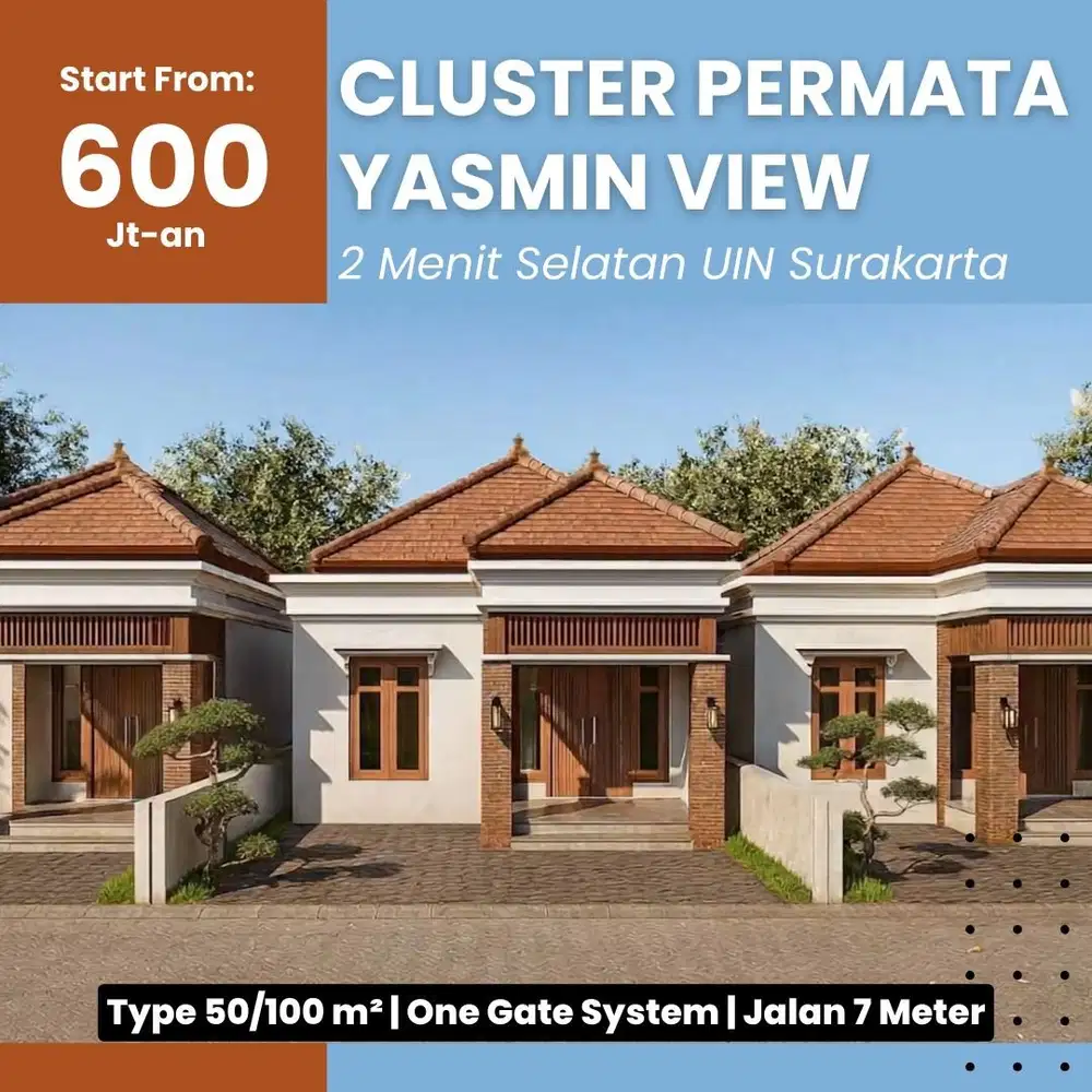 Area Solo Barat; Rumah Dijual, 600 Juta Dekat UMS Surakarta, SHM IMB