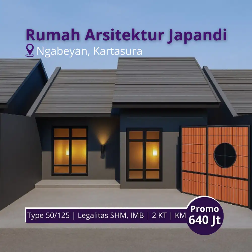 Rumah Arsitektur Japandi, Dekat Kampus UMS Solo, Akad Notaris