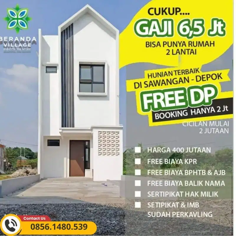 Rumah masih baru di Sawangan Depok
