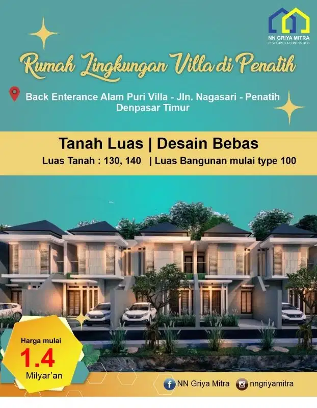 Rumah Siap bangun di penatih dentim